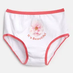 Bodycare Kids Girls Pack of 6 White Printed Briefs 3011ABCDAB image 4