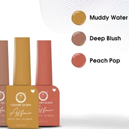 Colors Queen Set of 3 Affair Long Lasting & Chip-Resistant Matte Nail Lacquer - 13 ml each image 4