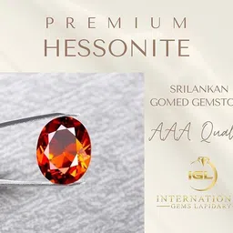 igl Natural Ceylon Srilankan Hessonite Gemstone Regular Oval Crystal Stone image 2