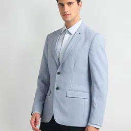 arrow Men Solid Single Breasted Formal Blazer image 3