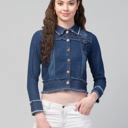 meri fashion Women Washed Denim Jacket-picture-29