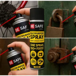 be safe forever Multipurpose Spray, Rust Remover, Lubricant, Cleaner & Protectant Bicycle Lubricant image 3