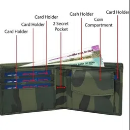 arfa Men Trendy, Formal Multicolor Artificial Leather Wallet image 2