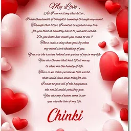 My Love Chinki Love Letter Quotes 22 Greeting Card-image-37
