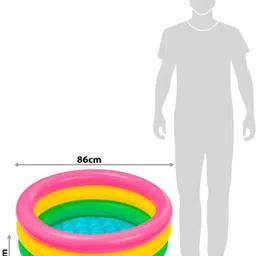 mira farmcraft Inflatable Round Swimming Pool Kids Bathing Mid Size 0 to 3 Years 3 feet Tubs Inflatable Swimming Pool image 4