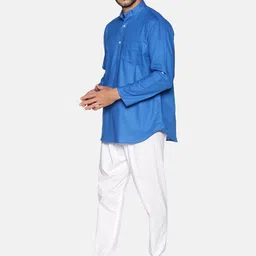 Sethukrishna Mandarin Collar Pure Cotton Kurta with Churidar image 4