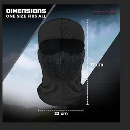 autosite Black Bike Face Mask for Men & Women image 4