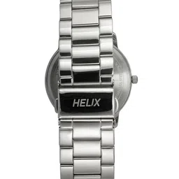 Helix Men Brass Dial & Stainless Steel Bracelet Style Straps Analogue Watch TW031HG21 image 2