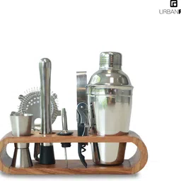 urbanfix 9-Piece Bartender Kit with Bamboo Stand – Premium Bar Set for Home: Shaker, 9 - Piece Bar Set-picture-11