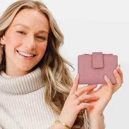 altair Women Formal Pink Artificial Leather Wallet-picture-14