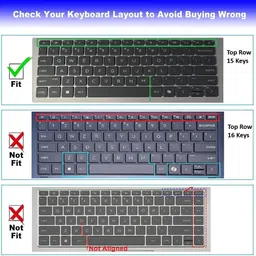 Saco Keyboard Cover for 2025 HP Omnibook 5 & 7 OLED | HP OmniBook X & Flip 5 14 Inch Laptop [Not Compatible with X Flip] Keyboard Skin image 2