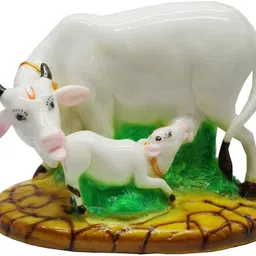 Beautiful Cow Decorative Showpiece - 16 cm-image-25