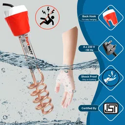 pure watt AV012 Copper Water Heater For Home 1500 W Shock Proof Immersion Heater Rod-picture-38