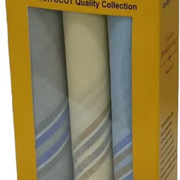 ARTCCOT Men's Cotton Handkerchief SUPER SAVER BOX| 39 x 39 cms |Classic Collection ["Multicolor"] Handkerchief image 3