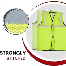 etshandpro Polyster Fabric V Neck Reflective Traffic, Sports, Construction Site Safety Jacket image 2