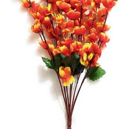 well art gallery Orange Peach Blossom Artificial Flower image 2