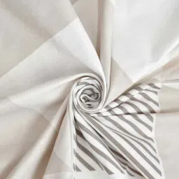 florida 180 TC Microfiber Geometric Double Bedsheet with 2 Pillow Covers (Tan, 245x228 CM) image 3