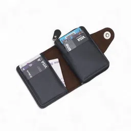 v bright Men & Women Travel, Formal, Trendy, Evening/Party Tan Artificial Leather RFID Card Holder image 4