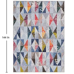 kaleen india Silver Geometric Polyester 8' X 10' Machine Made Carpet image 3