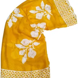 shatrunjaya Art Silk Embroidered Yellow Women Dupatta image 2