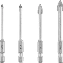 aasons Glass Drill Set Hex Shank 4pc image 1