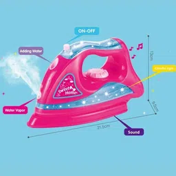 happy chappie Toy Iron for Kids with Light, Sound, and Water Spray,Battery Operated image 2