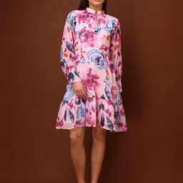Women Fit and Flare Multicolor Mini/Short Dress-image-37