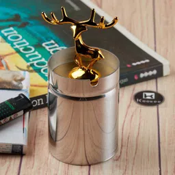 kookee Ash Tray with Lid for Cigarettes Silver Aluminium Ashtray image 1