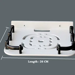 squaro online store Unbreakable Setup Box stand/WiFi Router/DTH Telephone/Mobile Shelf/Holder Acrylic Wall Shelf image 2