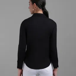 funday fashion Women Regular Fit Solid Casual Shirt image 2