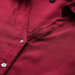 her by invictus Women Regular Fit Solid Spread Collar Casual Shirt image 3