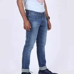 wrangler Men Slim Low Rise Blue Jeans-picture-36
