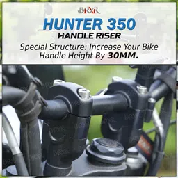 brxr Bike Handle Riser | Handlebar Height Raiser Clamps Kit For Hunter 350 Bike Crash Guard image 2