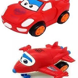 little finds Pull Push Back Action Robot Car and Robot Plane Toy for Kids-picture-35