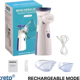 CRETO Portable Mesh Nebulizer Rechargeable for Kids and Adults (Built-in Battery) Nebulizer-image-8
