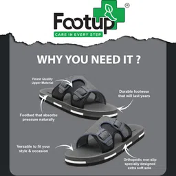 footup Super Soft|Orthopedic|Comfortable|Lightweight|Diabetic Men Slippers image 3