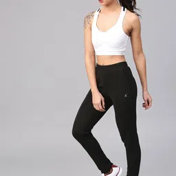 hrx by hrithik roshan Women Solid Black Track Pants image 5