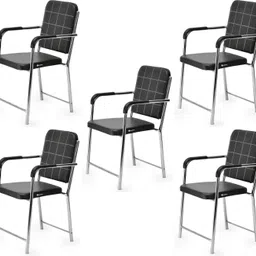 somraj Executive Visitor Office Chair with arm Rest Heavy duty frame Leatherette Office Visitor Chair-picture-11