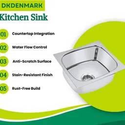 dk denmark dkdenmarksink With P.V.C Coupling And P.V.C Waste Pipe (14*16*6 inch) sink Under Counter Basin image 4