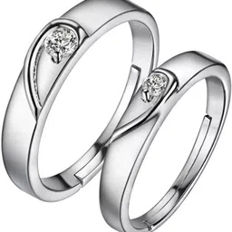 fashow Twinkling Fancy Charming Ring for Girls/Women Sterling Silver Cubic Zirconia Sterling Silver Plated Ring image 3