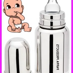 pappa Stainless Steel Baby Feeding Bottle - 140 ml-picture-38