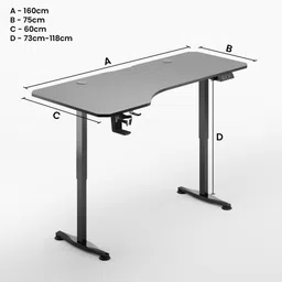green soul Trigger Multipurpose Electric Height Adjustable Spacious Engineered Wood Office Table image 4