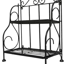 aestheticattic Containers Kitchen Rack 2-Tier Iron Kitchen Storage Rack Organizer Iron image 3