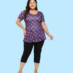 aarika Printed Women Purple Swimsuit image 1