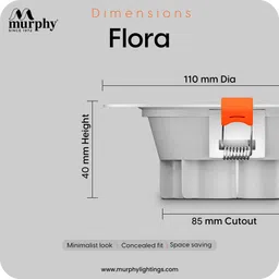 murphy LED 7W FLORA Concealed box down light (Warm White , Pack of 1) Downlighter Ceiling Light Ceiling Lamp image 4