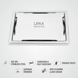 lipka Floor Stainless Steel Push Down Strainer image 3