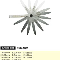 JAIBROS Thickness Gauge 13 blade Stainless Steel Pack of 1 Radius Gauge image 2