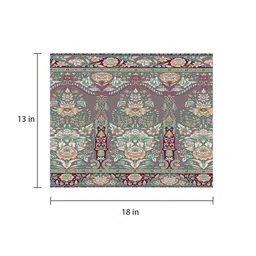ambbi collections Tradional (18x13) Grey Satin (Set of 6) Placemat image 3