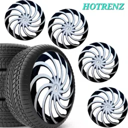 hotrenz CAR WHEEL CAP/ WHEEL COVER SNAK DEGINE "SILVER_BLACK_COLOUR" 13 INCH Wheel Cover For Tata Indica image 4