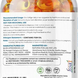 naturaltein Triple Strength Omega-3 1250mg |450mg EPA & 300mg DHA – Heart, Brain & Joint| image 2